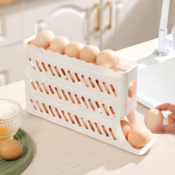 🥚 Organizador 3 en 1: Huevos + Dispensador +Espátula Multiusos  – Ahorra Espacio y Mantén tu Nevera Ordenada! + Envío Gratis